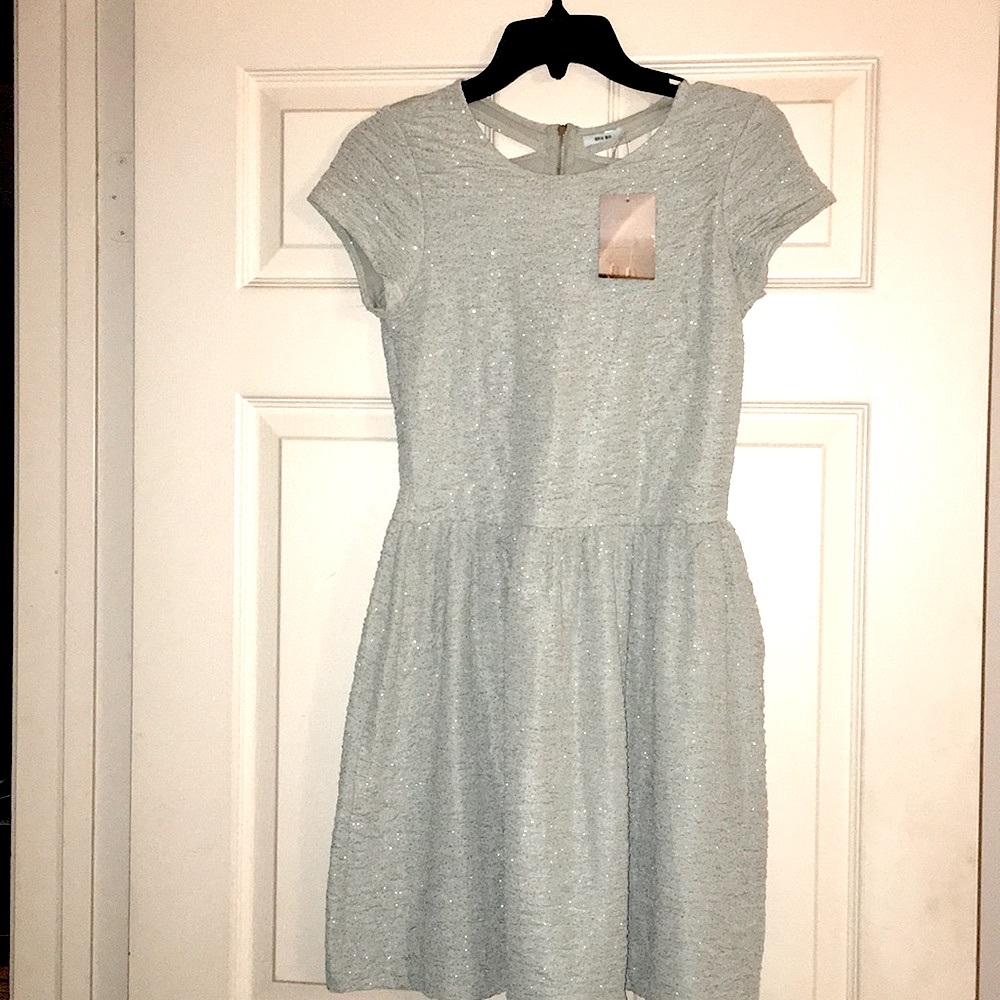NWT KIMCHI BLUE MINT SPARKLE MINI DRESS